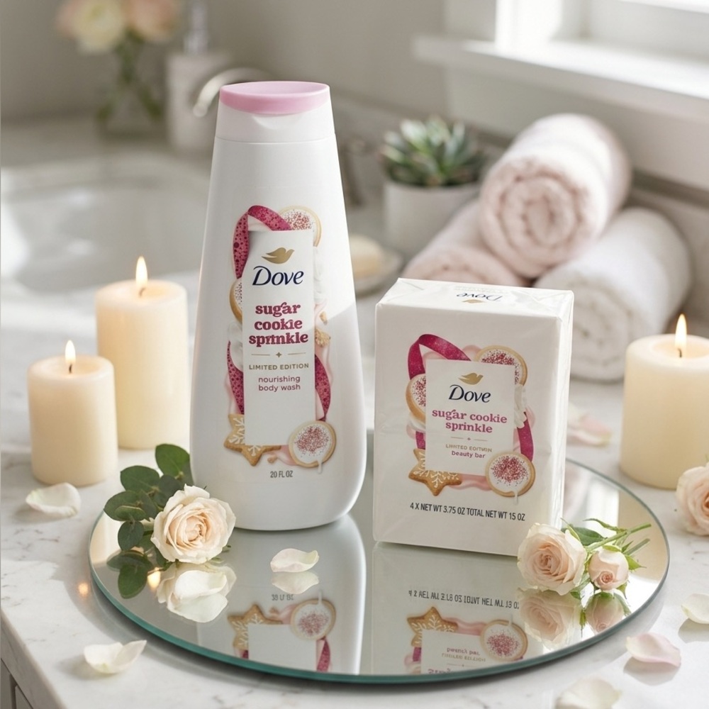 LIMITED EDITION Dove Sugar Cookie Sprinkle Nourishing Body Wash/bar soap
